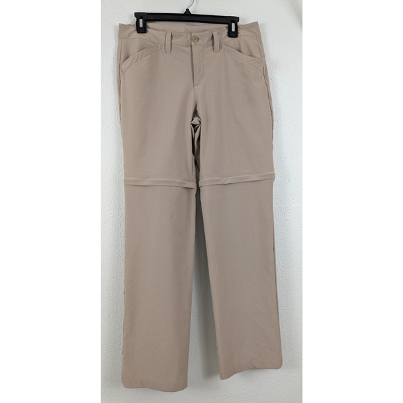 Eddie Bauer sz 10 Convertible Hiking Pants to Shorts tan lightweight 1867 - Picture 1 of 7